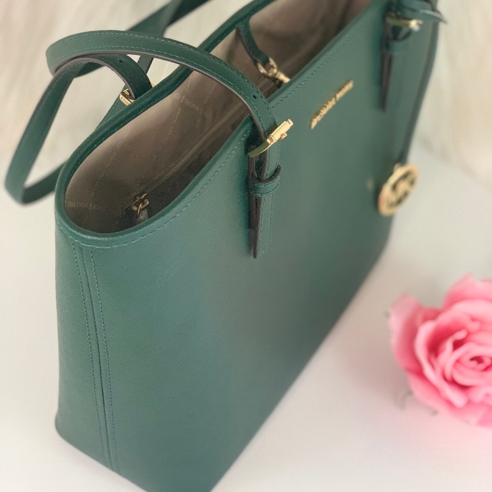 🌸Michael Kors MD CarryAll Tote Bag Racing Green - Picture 3 of 7